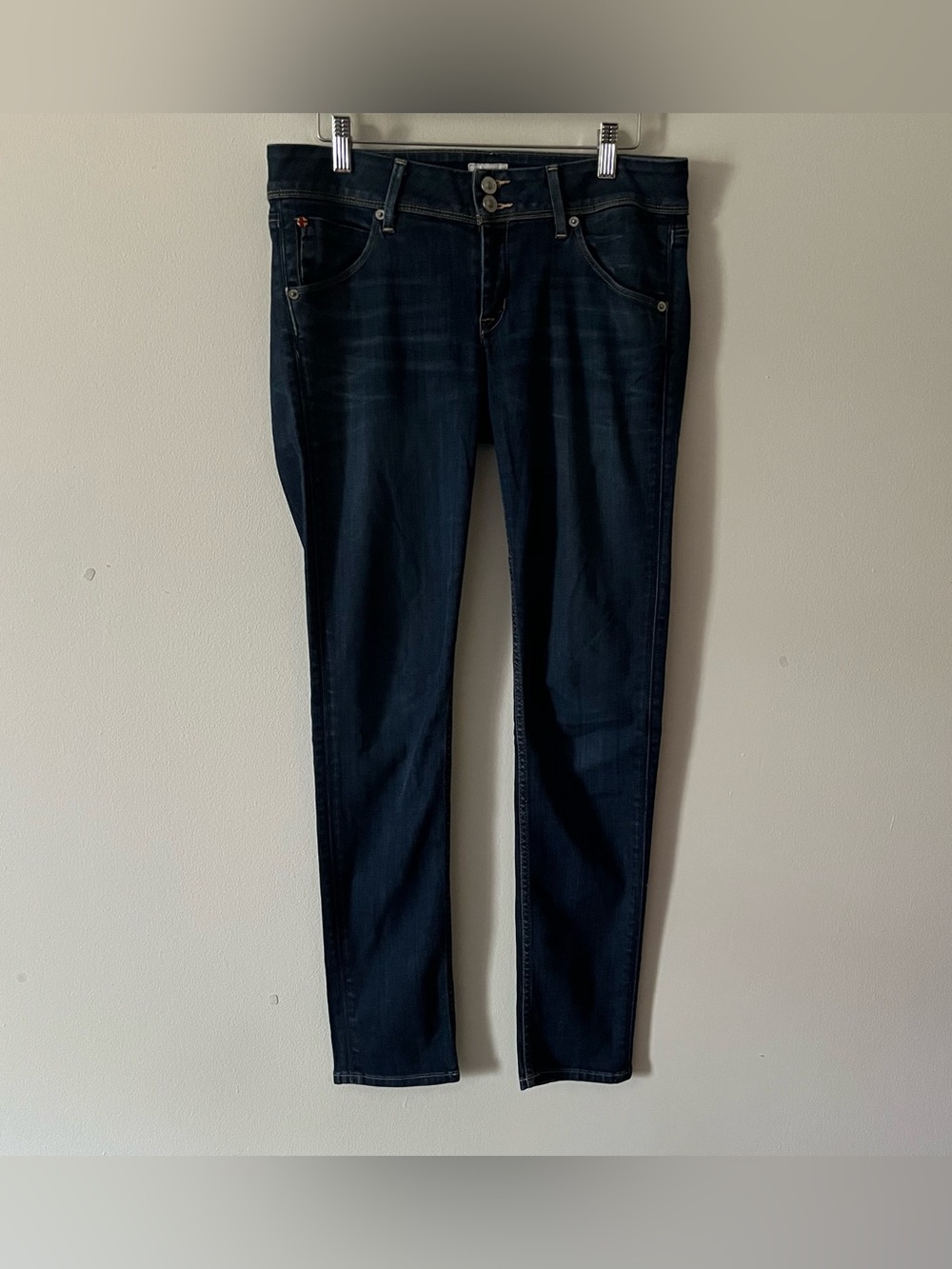 Classic Hudson Women's Collin Flap Pocket Dark Faded Wash Jeans 29 x 31